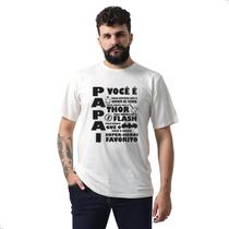 Camiseta Masculina Algodão Estampa Pai Herói Homenagem Dia dos Pais