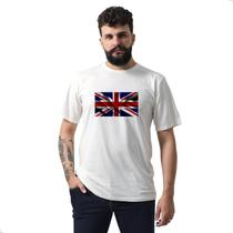 Camiseta Masculina Algodão Estampada Bandeira Reino Unido