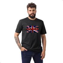 Camiseta Masculina Algodão Estampada Bandeira Reino Unido