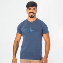 Camiseta Masculina Algodão Estonada Estampa Bússola Casual