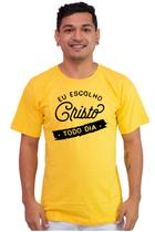 Camiseta Masculina Algodão Evangélica Escolho Cristo