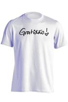 Camiseta Masculina Algodão Evangélica Gratidão