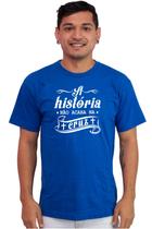 Camiseta Masculina Algodão Evangélica História Na Cruz