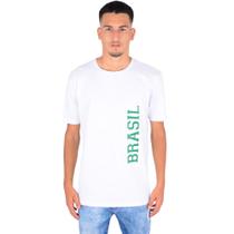 Camiseta Masculina Algodão Manga Curta Gola Careca Dia a Dia Branco GG