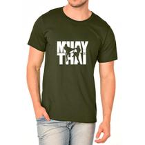 Camiseta Masculina Algodão Muay Thai Conforto Leve Dia a Dia