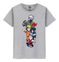 Camiseta Masculina Algodão Naruto Kakashi Sakura Camisa