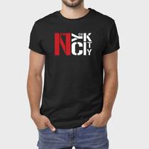 Camiseta Masculina Algodão New York Premium