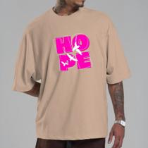 Camiseta Masculina Algodão OVERTEC Estamp Hope Oversized Lançamento Modinha