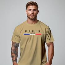 Camiseta Masculina Algodão Paris France Urbano Algodão Premium Estampada