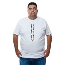 Camiseta Masculina Algodao Plus Size Estampa de Frase Com Abridor De Garrafas