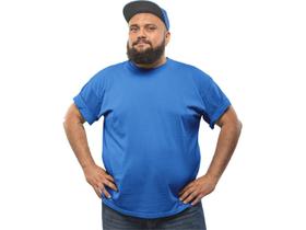 Camiseta Masculina Algodão Plus Size XGG Azul Royal