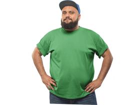 Camiseta Masculina Algodão Plus Size XGG Verde Bandeira
