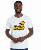 Camiseta Masculina Algodão Premium Branca Bart Relax