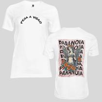 Camiseta Masculina Algodão Premium Pega a Visão Básica Estampada Anjo Paranoia