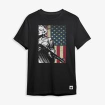 Camiseta Masculina Algodão Premium Pega a Visão EUA