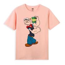 Camiseta Masculina Algodão Premium Popoye Espinafre Força Desenho