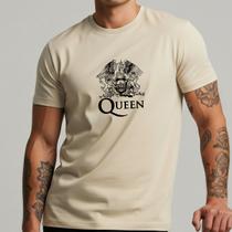 Camiseta Masculina Algodao Queen Banda Rock Clássico Estampa Camiseta Masculina Algodao Queen Banda Rock Clássico Estampa