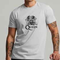 Camiseta Masculina Algodao Queen Banda Rock Clássico Estampa