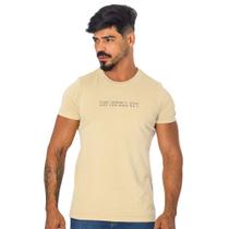 Camiseta Masculina Algodão Stone Minimalista Malha Penteada