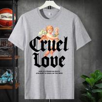 Camiseta Masculina Algodão Streetwear Adulto, Infantil e Plus Size Cruel Love - Markelly