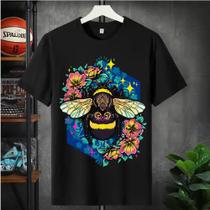 Camiseta Masculina Algodão Streetwear Infantil, Adulto e Plus Size Abelha