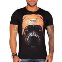 Camiseta Masculina Animal Face Pit Bull Jean Logomania Pit Bull Jeans 79875