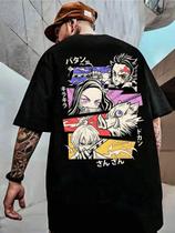 Camiseta Masculina Anime Desenho Moderno Algodão Gamer Basic