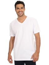 Camiseta Masculina Anistia Algodão Decote V. Lisa Branca