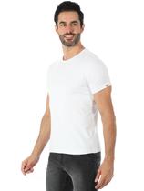 Camiseta Masculina Anistia Fit Lisa Com Elastano Manga Curta