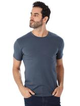 Camiseta Masculina Anistia Lisa Algodão Elastano Fit Grafite Camiseta Masculina Anistia Lisa Algodão Elastano Fit Grafite