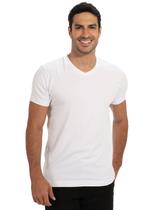 Camiseta Masculina Anistia Lisa Dec. V Algodão com Elastano Fit Branco Camiseta Masculina Anistia Lisa Dec. V Algodão com Elastano Fit Branco