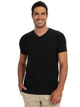 Camiseta Masculina Anistia Manga Curta Lisa Gola V Fit Algodão Com Elastano Premium