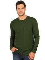 Camiseta Masculina Anistia Slim Elastano Manga Longa Militar Camiseta Masculina Anistia Slim Elastano Manga Longa Militar