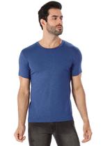 Camiseta Masculina Anistia Slim Visco com Elastano Jeans