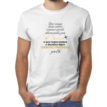 Camiseta Masculina Ano Novo Abençoado Algodão