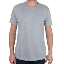 Camiseta Masculina Applicato Cinza Mescla - BAS003