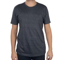 Camiseta Masculina Applicato Mescla Preta - BAS003 Camiseta Masculina Applicato Mescla Preta - BAS003