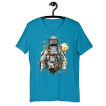 Camiseta Masculina Astronauta Yellow Moon