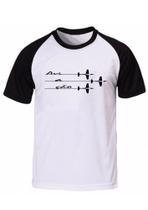 Camiseta masculina aviação avião fumaça piloto