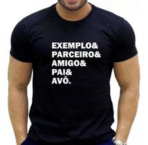 Camiseta Masculina Avô Exemplo Parceiro Novidade
