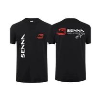 Camiseta Masculina Ayrton Senna Brazilian Formula 1 Legend Manga Curta Com Gola Redonda Y2k