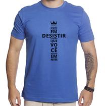 Camiseta Masculina Azul Marinho Blusa De Homem Estampada