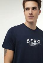 Camiseta masculina Azul Marinho tecido algodão Aeropostale