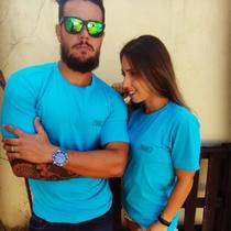 Camiseta Masculina Azul Turquesa Lifestyle - Algodão Egípicio Camiseta Masculina Azul Turquesa Lifestyle - Algodão Egípicio