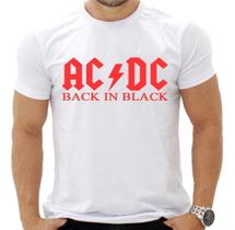 Camiseta Masculina Banda Acdc Back In Black