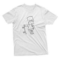 Camiseta Masculina Bart Skate 100% Algodão