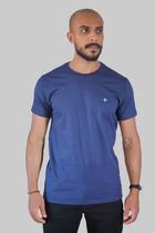 Camiseta masculina básica 100% algodão mr lions azul marinho