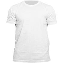 Camiseta masculina basica algodão branco bvin