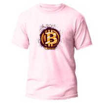 Camiseta Masculina Básica Algodão Premium Estampa Digital Moeda Virtual Bitcoin - El exquema