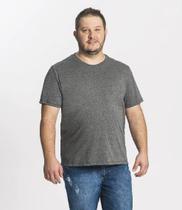 Camiseta Masculina Básica Em Malha Decote Ribana Plus Size